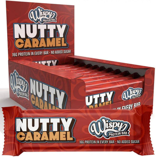 10 x Wispy Protein Bar, (55g), Nutty Caramel - Wispy - hos Tommi Nutrition