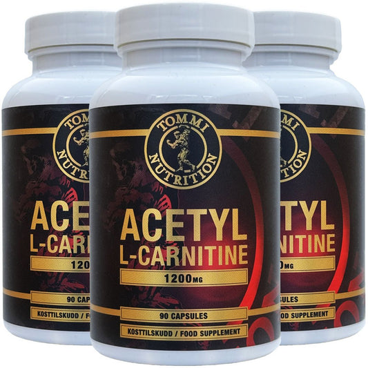 3 X Acetyl L - Carnitine 1200 mg - TN - Tommi Nutrition - hos Tommi Nutrition