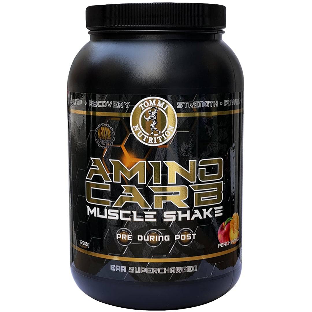 3 X Aminocarb Muscle Shake 1200g - TN - Tommi Nutrition - hos Tommi Nutrition