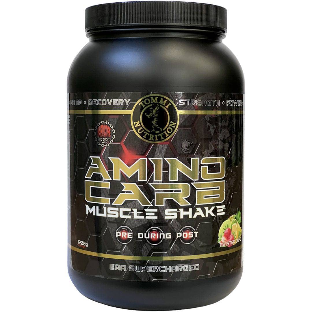 3 X Aminocarb Muscle Shake 1200g - TN - Tommi Nutrition - hos Tommi Nutrition