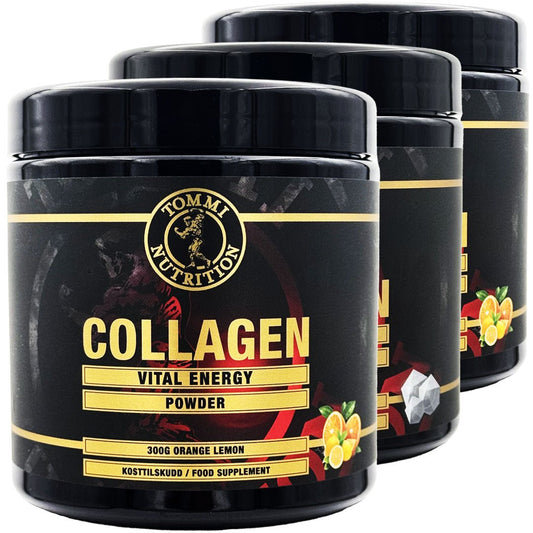 3 x Collagen Vital Energy 300g - Tommi Nutrition - hos Tommi Nutrition