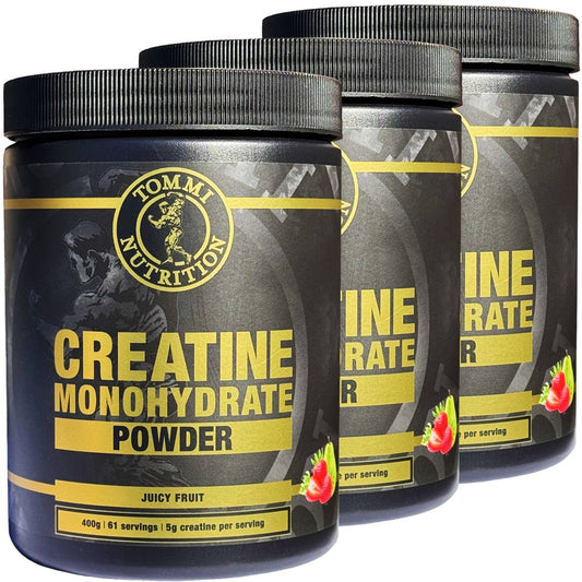 3 x Creatine Monohydrate 400g - TN - Tommi Nutrition - hos Tommi Nutrition