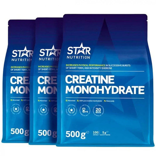 3 X Creatine Monohydrate 500g - Star Nutrition - Star Nutrition - hos Tommi Nutrition