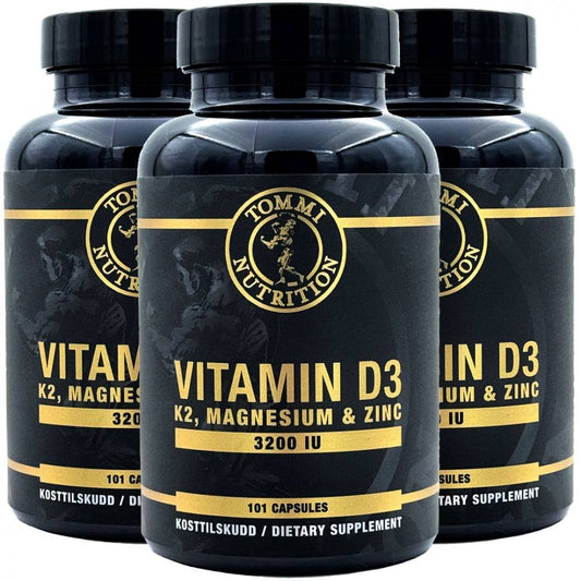 3 X Vitamin D3 3200 - 101 kapsler - TN - Tommi Nutrition - hos Tommi Nutrition