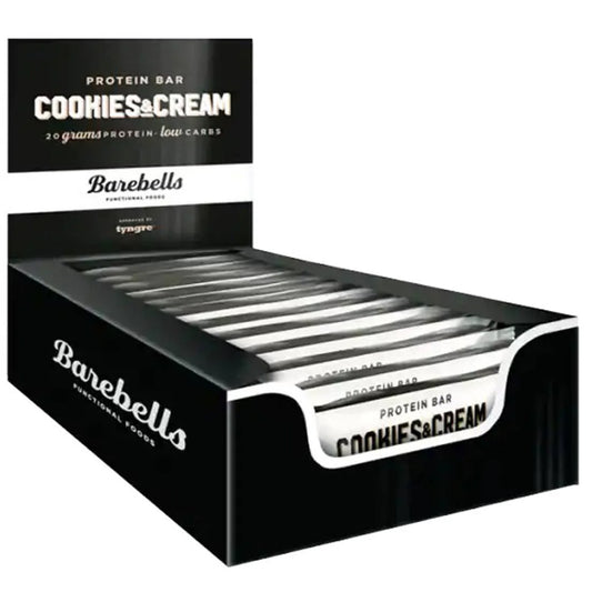 Barebells Protein Bar,  Cookies & Cream, 12stk x 55g - Tommi Nutrition