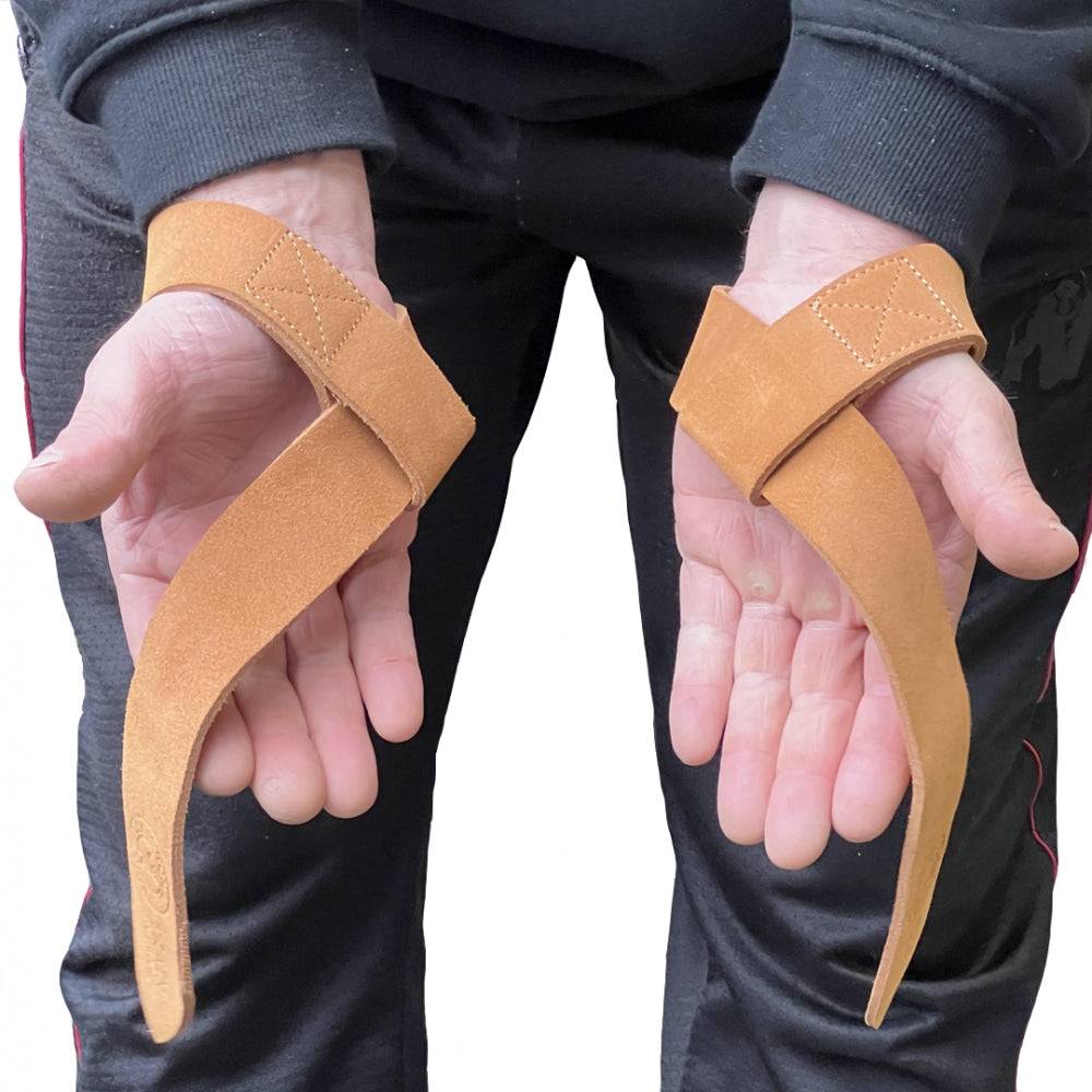 Adjustable Leather Lifting Straps - Brown Strong - TN - Tommi Nutrition - hos Tommi Nutrition