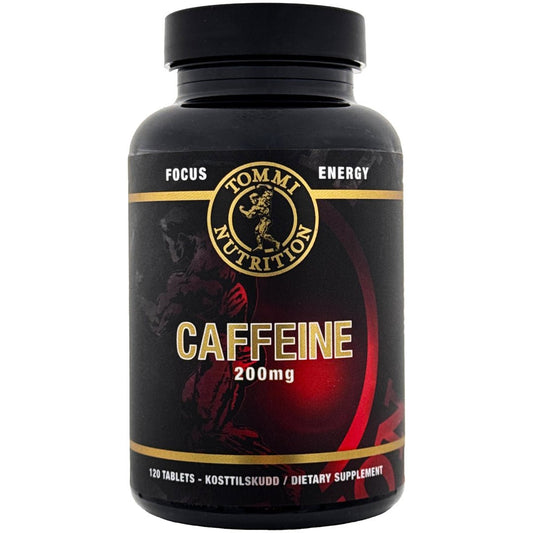 Caffeine 200 mg 120 tabs, TN - Tommi Nutrition - hos Tommi Nutrition