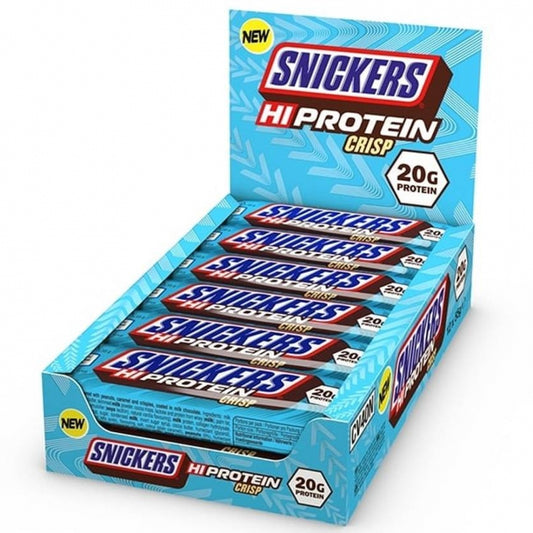12 X Snickers Hi-Protein Bars, Chocolate Crisp (55g) - Tommi Nutrition