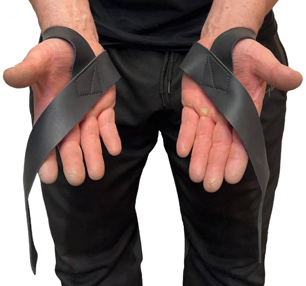 LEATHER LIFTING STRAPS BLACK, TN - Tommi Nutrition - hos Tommi Nutrition