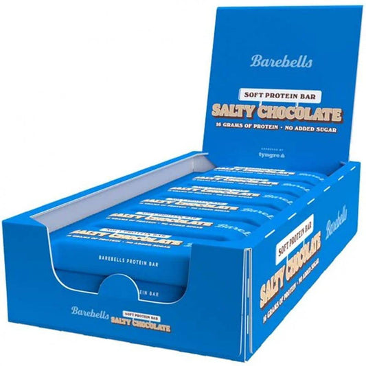 12 x Barbells - Soft Protein Bar - Salty Chocolate (55g) - Tommi Nutrition