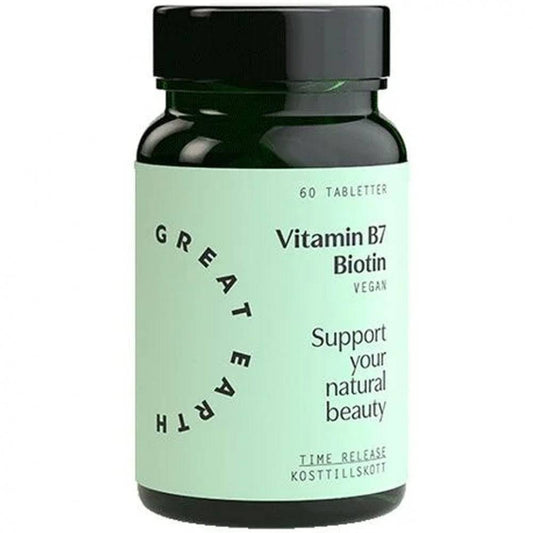 Vitamin B7/ Biotin 60 tabletter, Great Earth - Green Earth - hos Tommi Nutrition