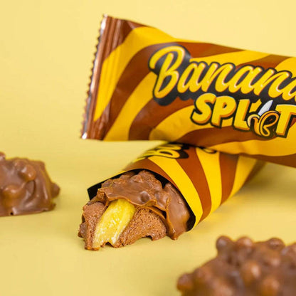 10 x Wispy Protein Bar, (55g), Banana Split - Wispy - hos Tommi Nutrition