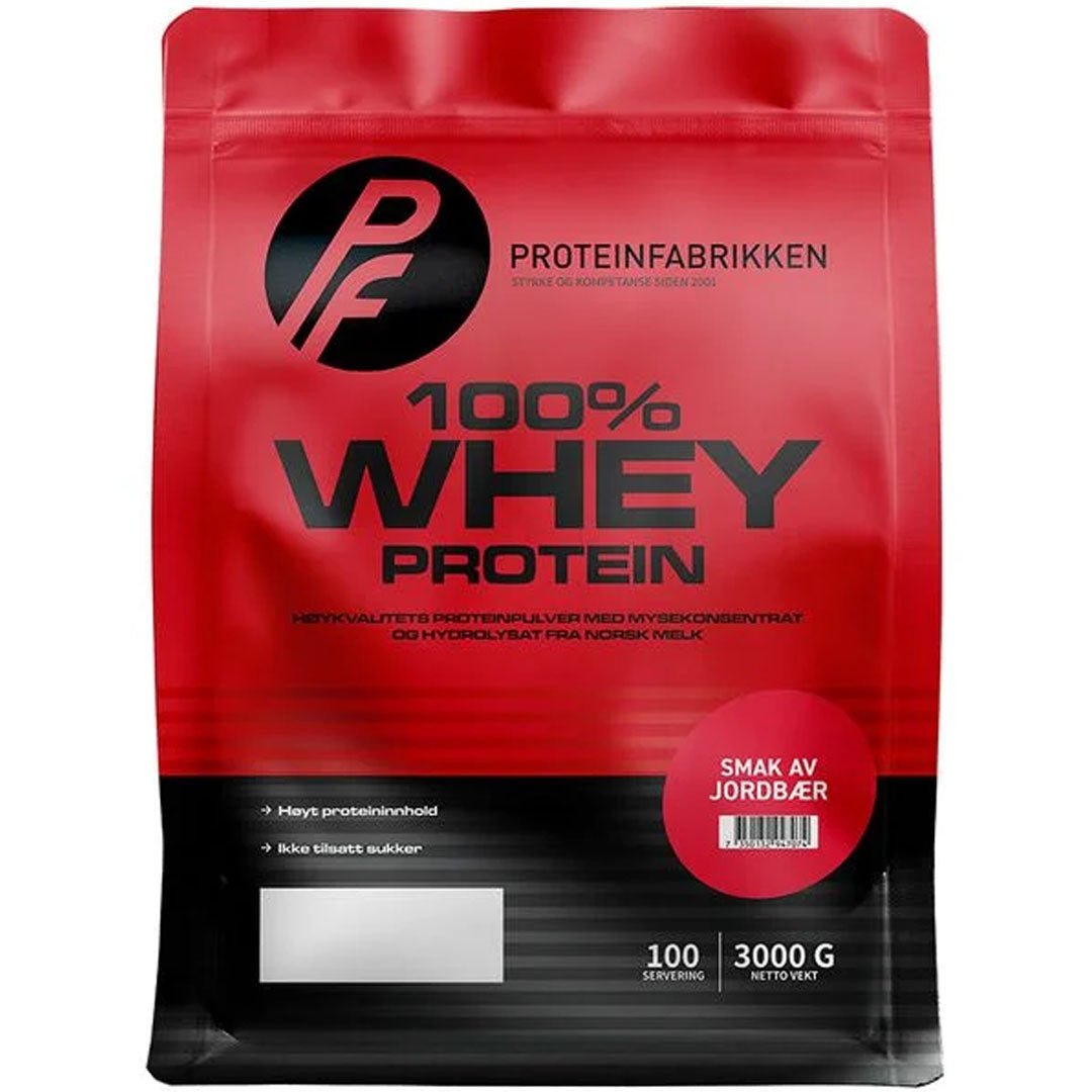 100 % Whey Protein 3000g, PF - Proteinfabrikken - hos Tommi Nutrition