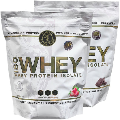 2 X ISO WHEY 1000G - 100% ISOLATE, TN - Tommi Nutrition - hos Tommi Nutrition