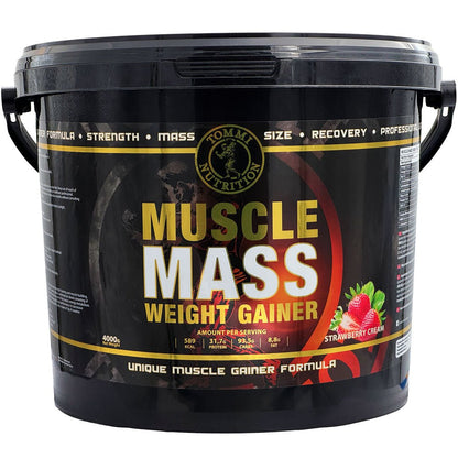 2 X Muscle Mass Weight Gainer 4000g - TN - Tommi Nutrition - hos Tommi Nutrition