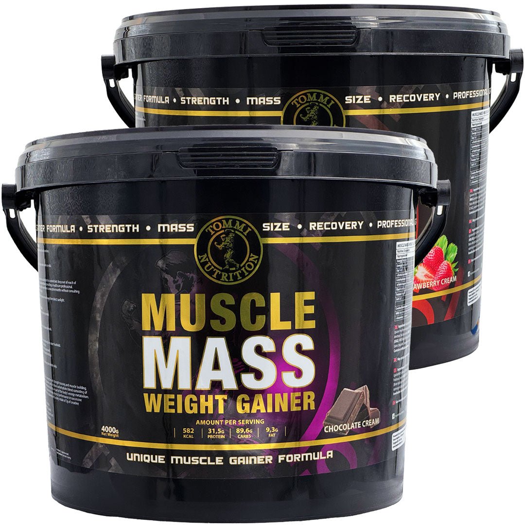 2 X Muscle Mass Weight Gainer 4000g - TN - Tommi Nutrition - hos Tommi Nutrition