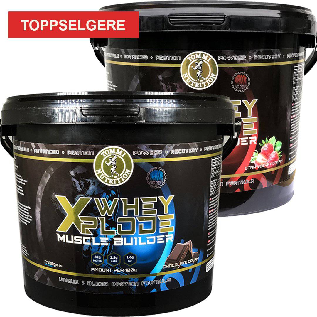 2 X Whey Xplode 2722g - Tommi Nutrition - hos Tommi Nutrition