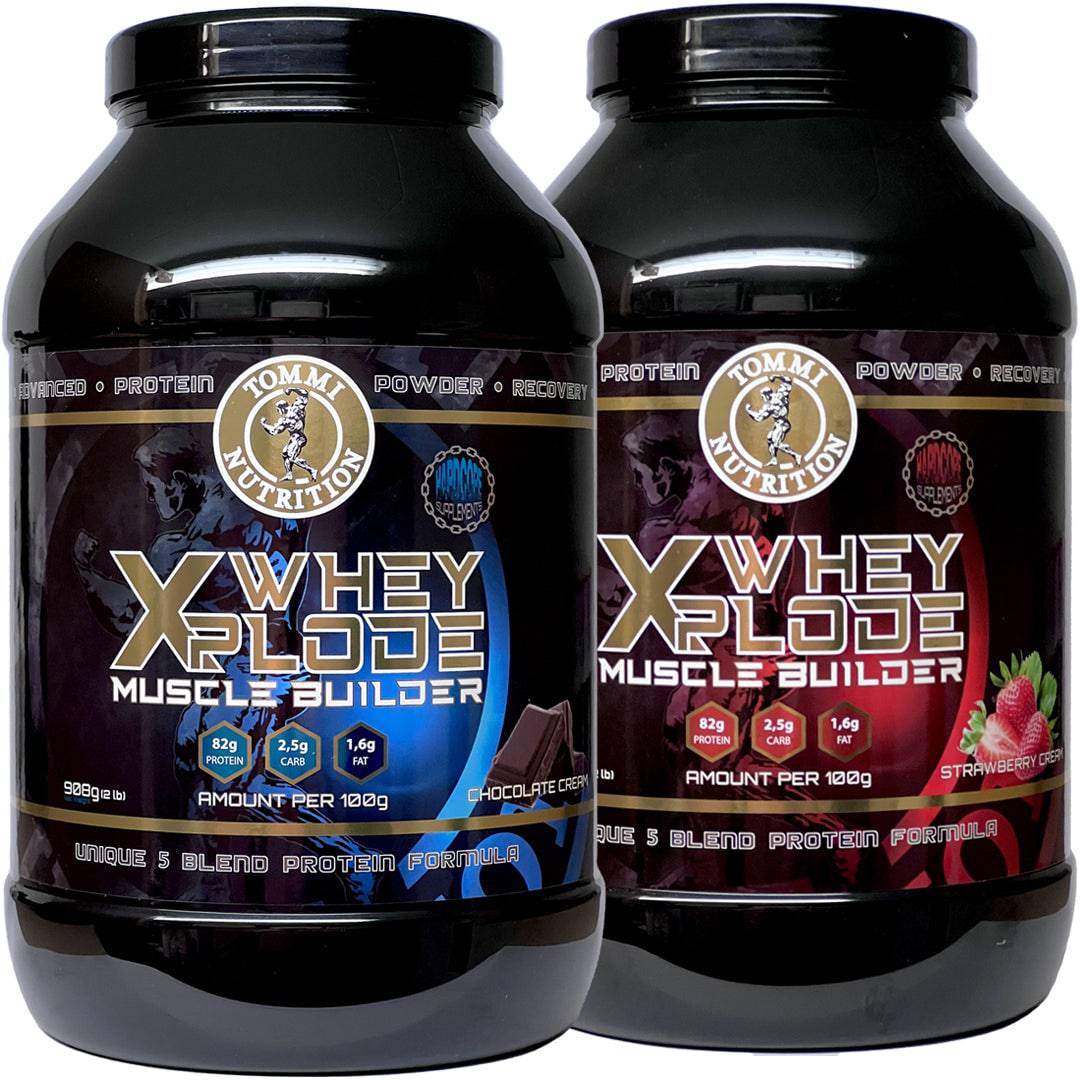 2 X Whey Xplode 908g - TN - Tommi Nutrition - hos Tommi Nutrition