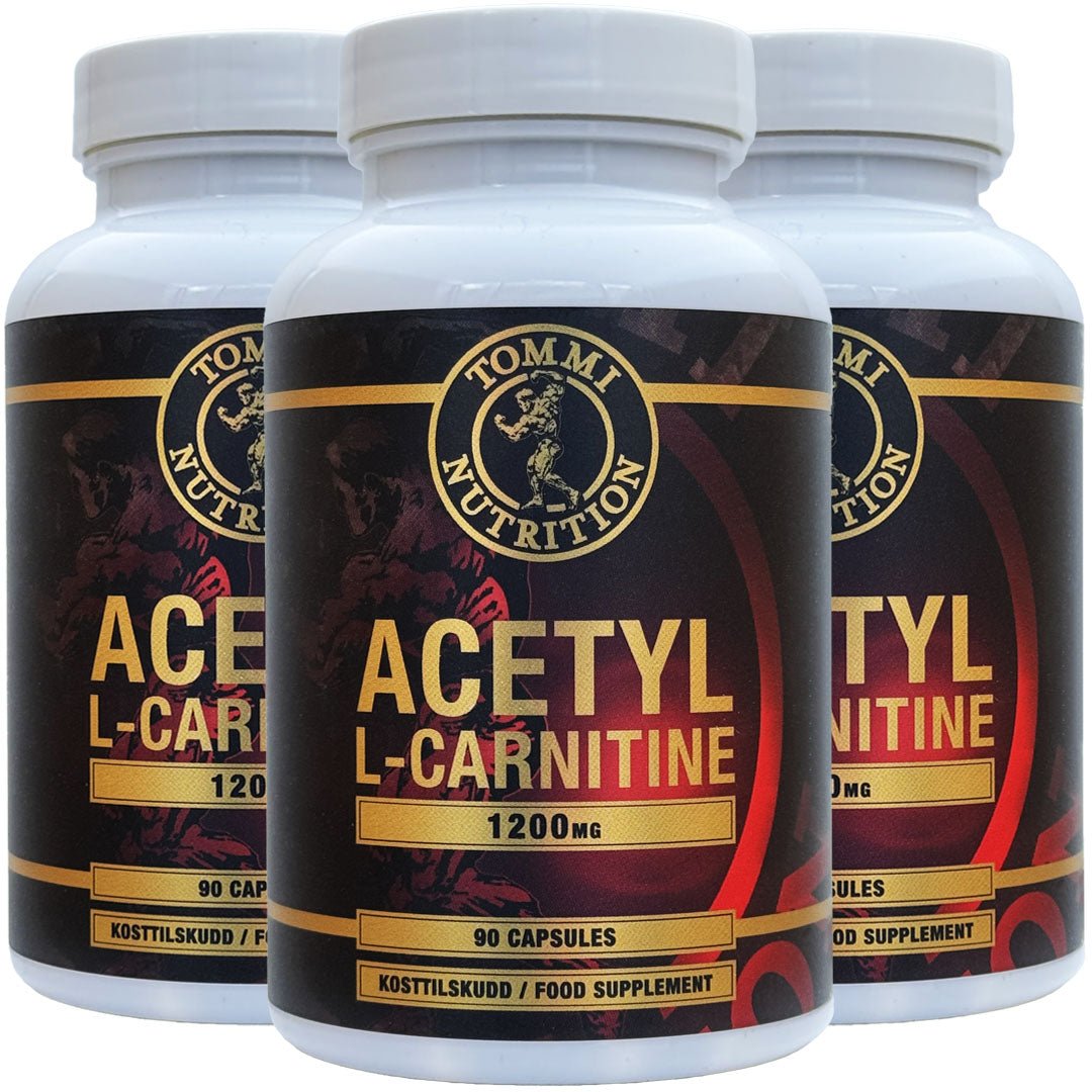 3 X Acetyl L - Carnitine 1200 mg - TN - Tommi Nutrition - hos Tommi Nutrition