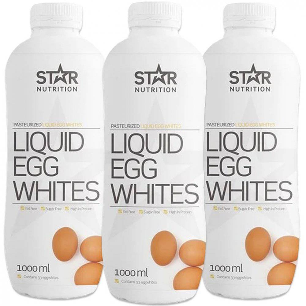 3 X FLYTENDE EGGEHVITE 1000 ML, STAR NUTRITION - Star Nutrition - hos Tommi Nutrition
