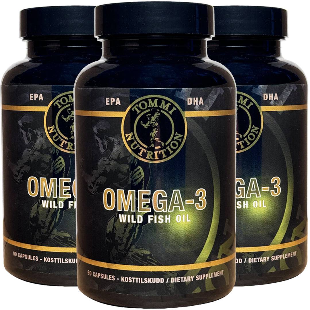 3 X Omega - 3 Wild Fish Oil, High Concentrate 90 caps - TN - Tommi Nutrition - hos Tommi Nutrition