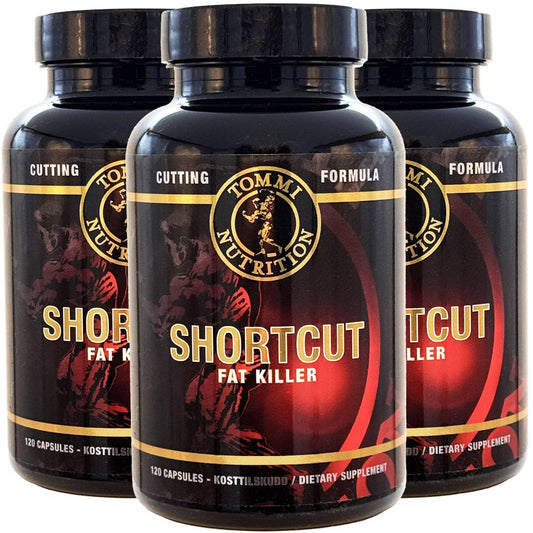 3 X Shortcut Fettforbrenner - 120 kapsler - TN - Tommi Nutrition - hos Tommi Nutrition