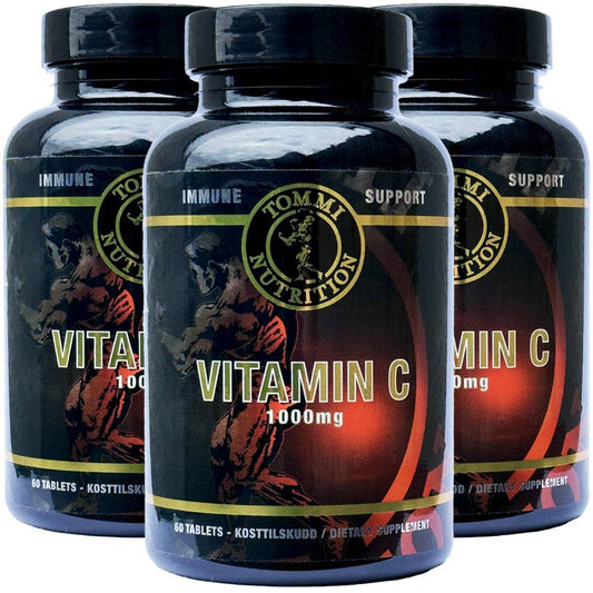 3 X Vitamin C 1000mg - 60 Tabletter - TN - Tommi Nutrition - hos Tommi Nutrition