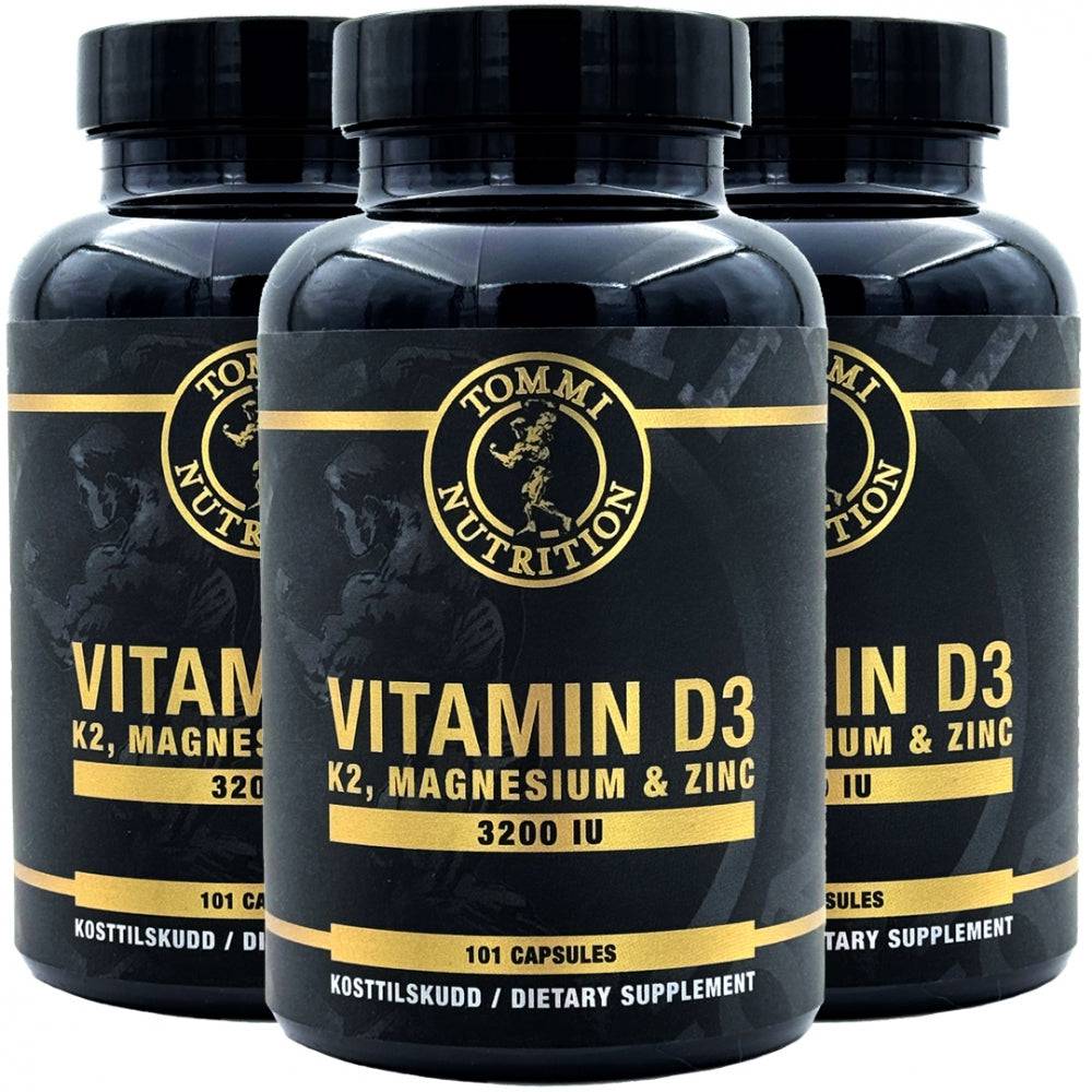 3 X Vitamin D3 3200 - 101 kapsler - TN - Tommi Nutrition - hos Tommi Nutrition