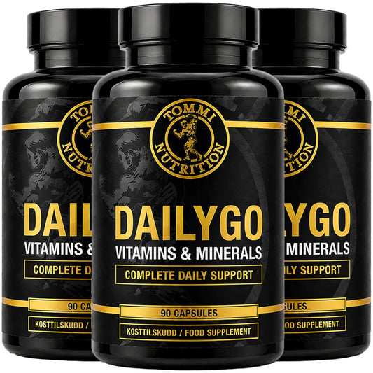 3 X DAILYGO VITAMINER & MINERALER 90 kapsler - TN