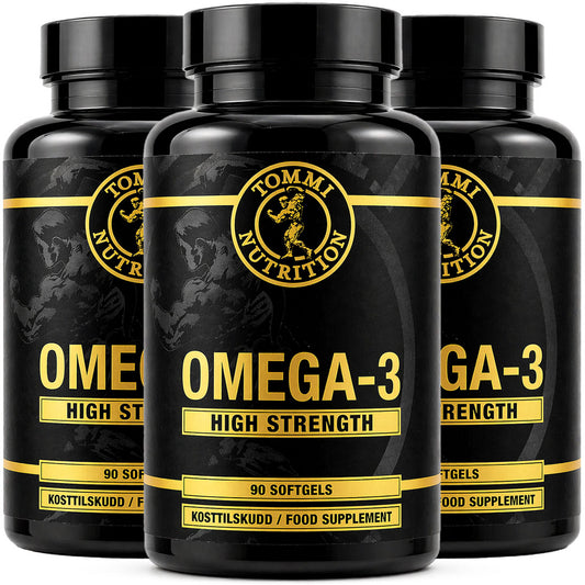 3 x Omega-3 High Strength EPA & DHA + Vitamin E – 90 Softgels TN
