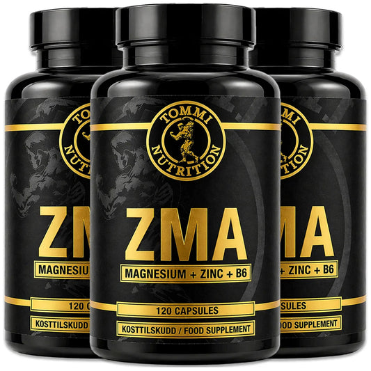 3 x ZMA MED MAGNESIUMBISGLYCINAT – SINK & B6 – 120 KAPSLER TN