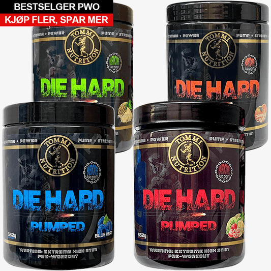 4 X Die Hard Pumped - 550g - TN - Ny oppgradert formel - Tommi Nutrition - hos Tommi Nutrition