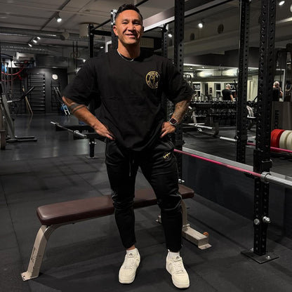 Joggers Black / GOLD STRIPES  – TN