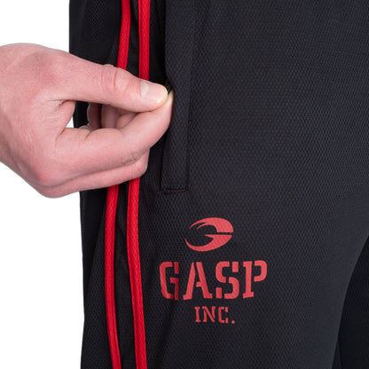 2 Stripe St Mesh Pant Black/Red - Gasp