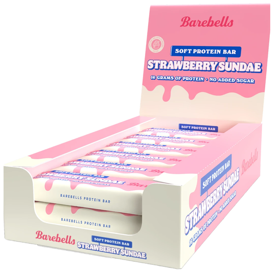 Barebells Soft Protein Bar,12x55g, Strawberry Sundae