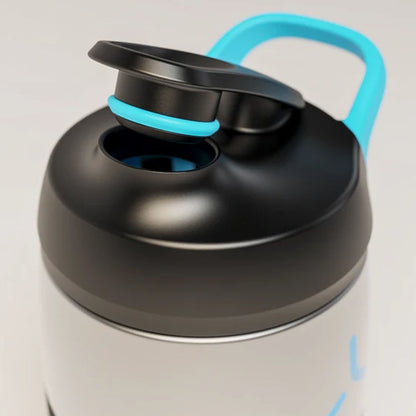 Promixx Pursuit Stainless Steel Shaker 950ml, Black/Cyan