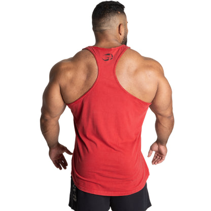Skull T-Back Tank Top – Acid chili red – GASP
