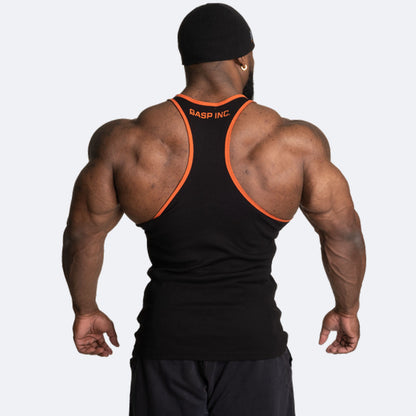 GASP Ribbed T-Back – Black/Flame