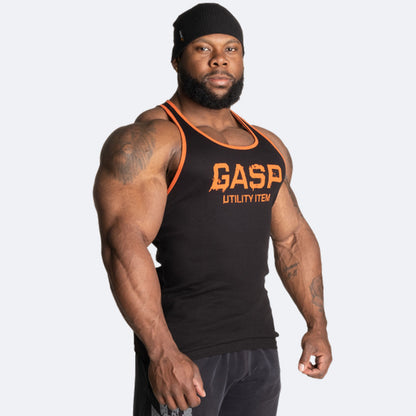 GASP Ribbed T-Back – Black/Flame