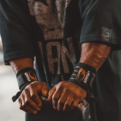 Hardcore Wrist Wraps Black/Grey – GASP