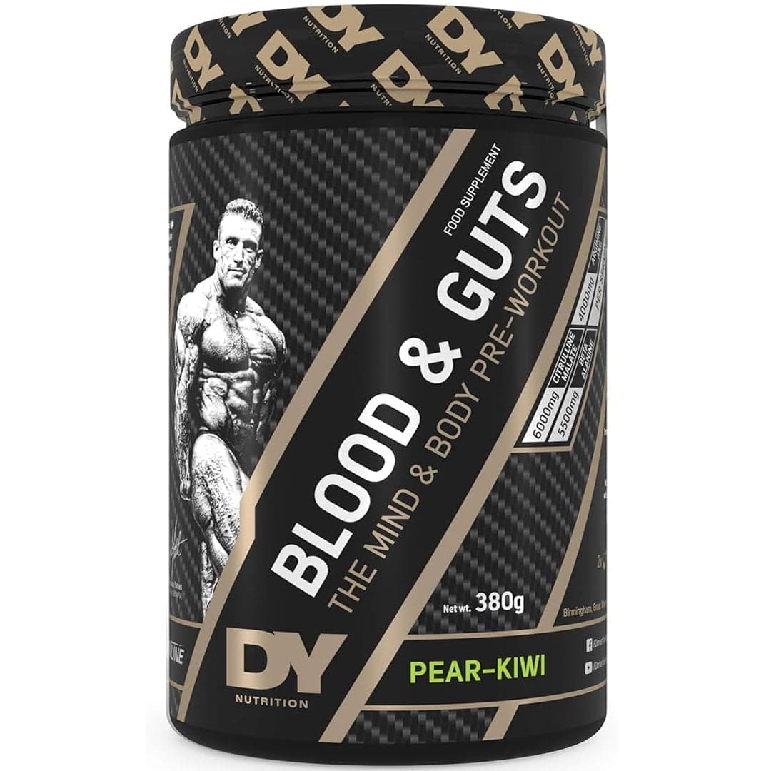 Blood & Guts PWO 380g - DY Nutrition - Dorian Yates - hos Tommi Nutrition