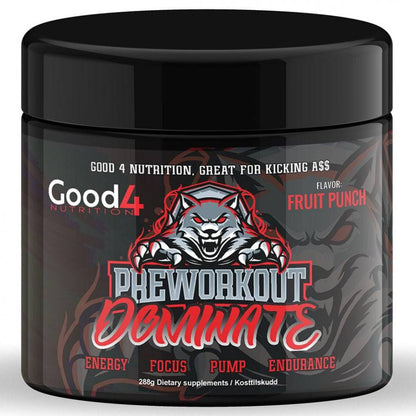 Dominate PWO 288g, Good 4 Nutrition - G4N - hos Tommi Nutrition