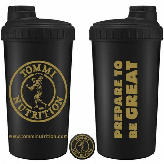SHAKER TOMMI NUTRITION BLACK/GOLD 0,7 L - Tommi Nutrition - hos Tommi Nutrition