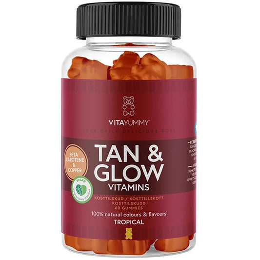 Tan & Glow Tropical 60 stk, Tropical (Vegan) - VITAYUMMY - hos Tommi Nutrition