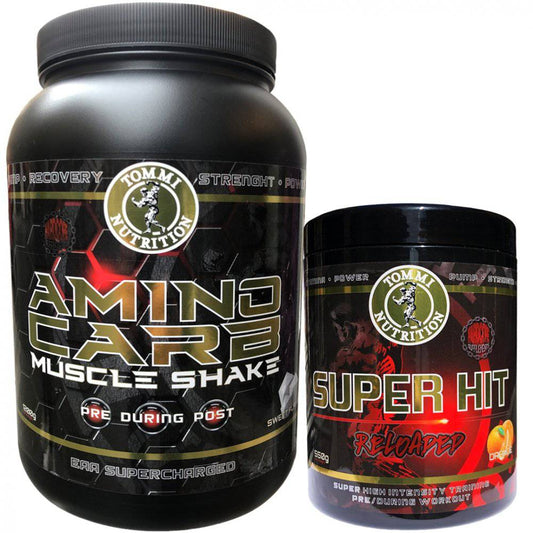 The Magic Muscle Shake Aminocarb + Super Hit Reloaded - Tommi Nutrition - hos Tommi Nutrition