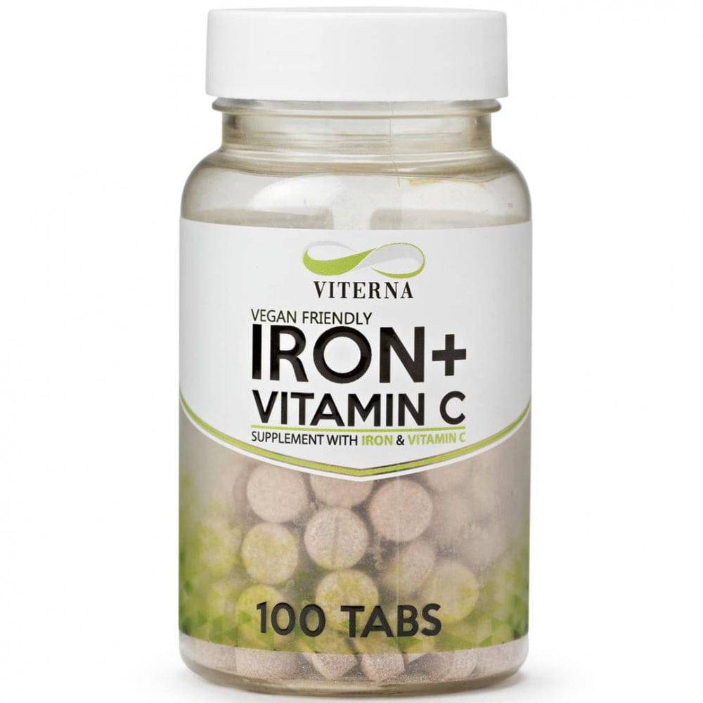 Vital Iron+Vitamin C, 100 tabs (vegan), Viterna - Tommi Nutrition