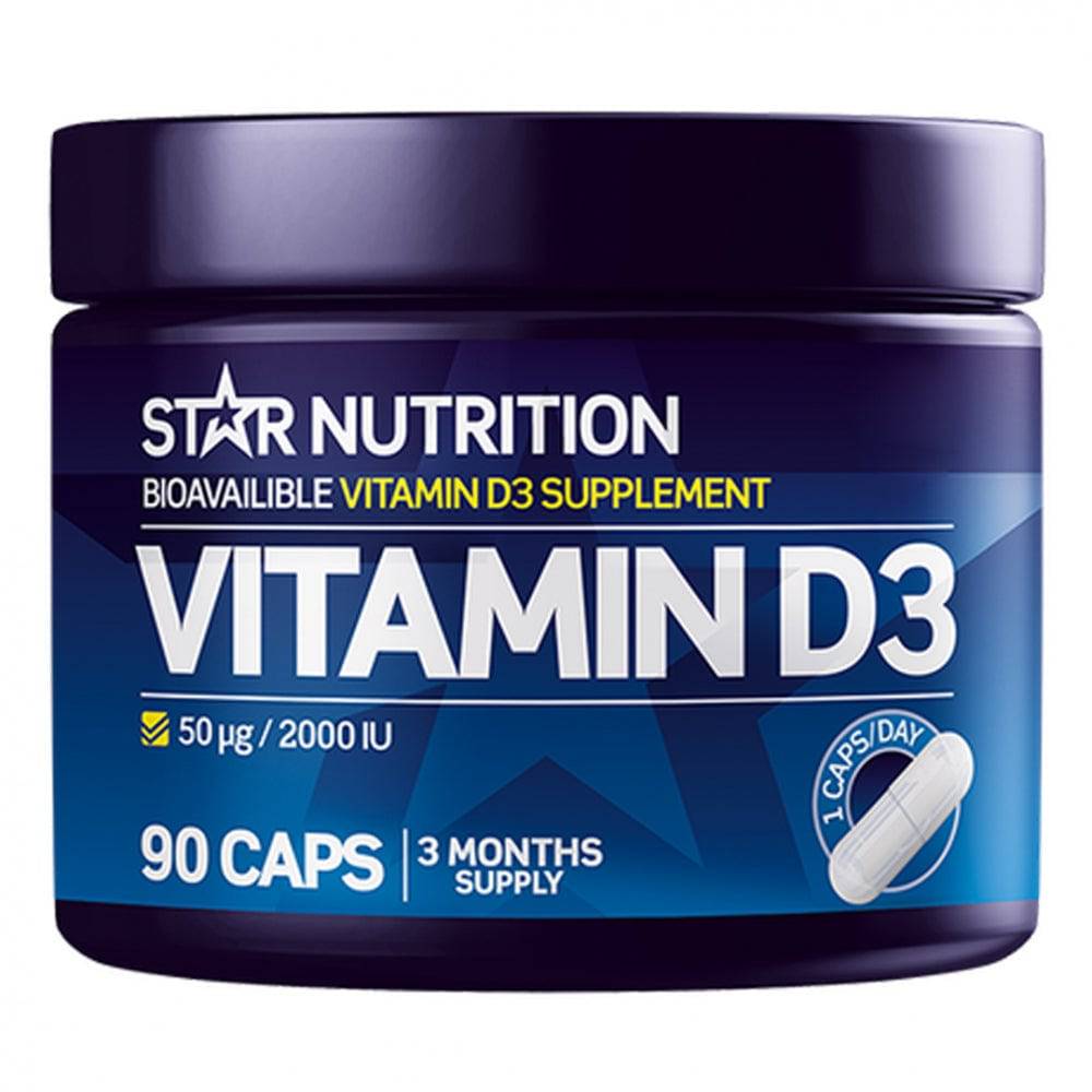 Vitamin D3 90 kapsler, Star Nutrition - Star Nutrition - hos Tommi Nutrition