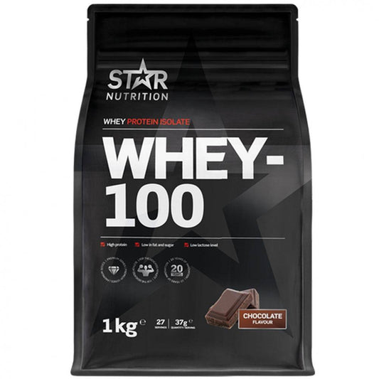 Whey - 100 1kg Star Nutrition (Velg smak) - Star Nutrition - hos Tommi Nutrition